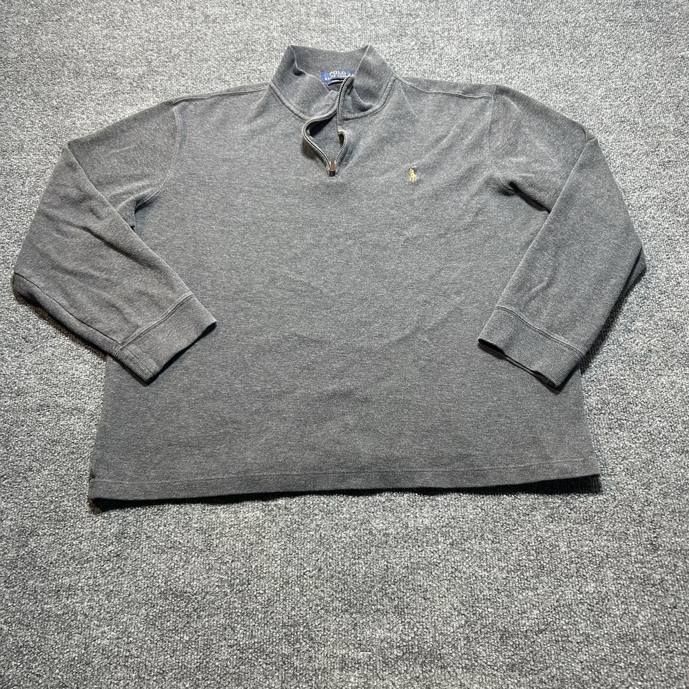 Polo Ralph Lauren Sweater Mens Large Estate Rib Half Zip Pullover Mock Neck
